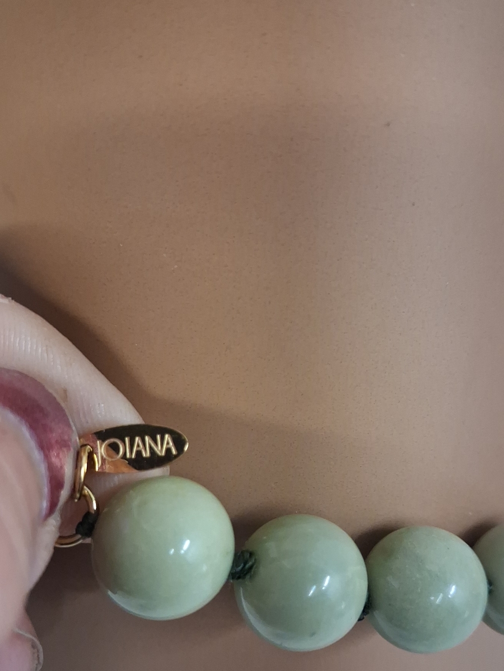 NWOT Womens Joiana Sage Green Beaded Necklace - Picture 4 of 4